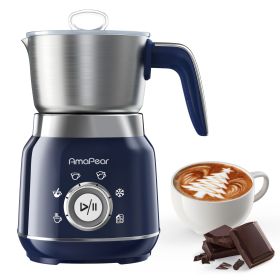 6-in-1 Electric Milk Frother and Steamer, 16.9 oz. Milk Warmer for Coffee, Blue (FBA warehouse)
