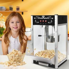 Popcorn Machine with 16 Ounce Kettle, Countertop Popcorn Maker Commercial Popcorn Machine w/Stainless Steel Scoop, Oil Spoon for Home Movie Theat
