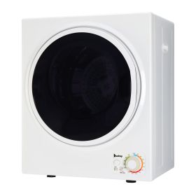 [Do not sell on Amazon] GYM25-78 Compact Portable Household clothes Dryer 1.6cuft with Stainless Steel Drum Black and White 120V MECHANICAL Contr