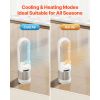 Tower Fan Bladeless, 16.4ft/s Velocity Floor Fan that Blows Cold Air, 80Â° Oscillating 8-Speed Fans, 8H Timer, Standing Fans with H13 HEPA Filtration