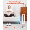 Tower Fan Bladeless, 16 ft/s Velocity Quiet Floor Fan that Blows Cold & Heating Air, 80Â° Oscillating Fans with 8 Speeds, 9H Timer