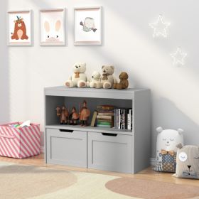 Book Organizer, toy Storage Cabinet Organizer, Gray (Option: Gray)