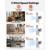 16-Inch High Velocity Pedestal Fan, 1450 CFM Industrial Standing Floor Fan with Handle, 75Â° Oscillating, 3-Speed Adjustable Height